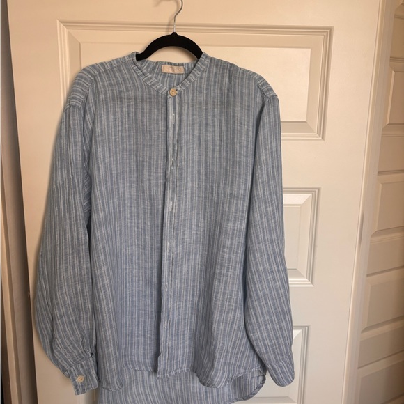 CP Shades Women's Blue Striped Shirt large - Picture 1 of 12